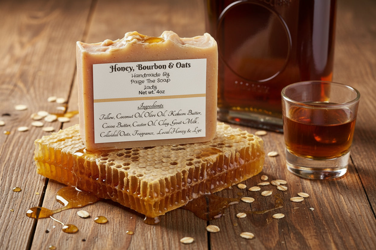 Honey and Oatmeal Soap: Honey Bourbon & Oats