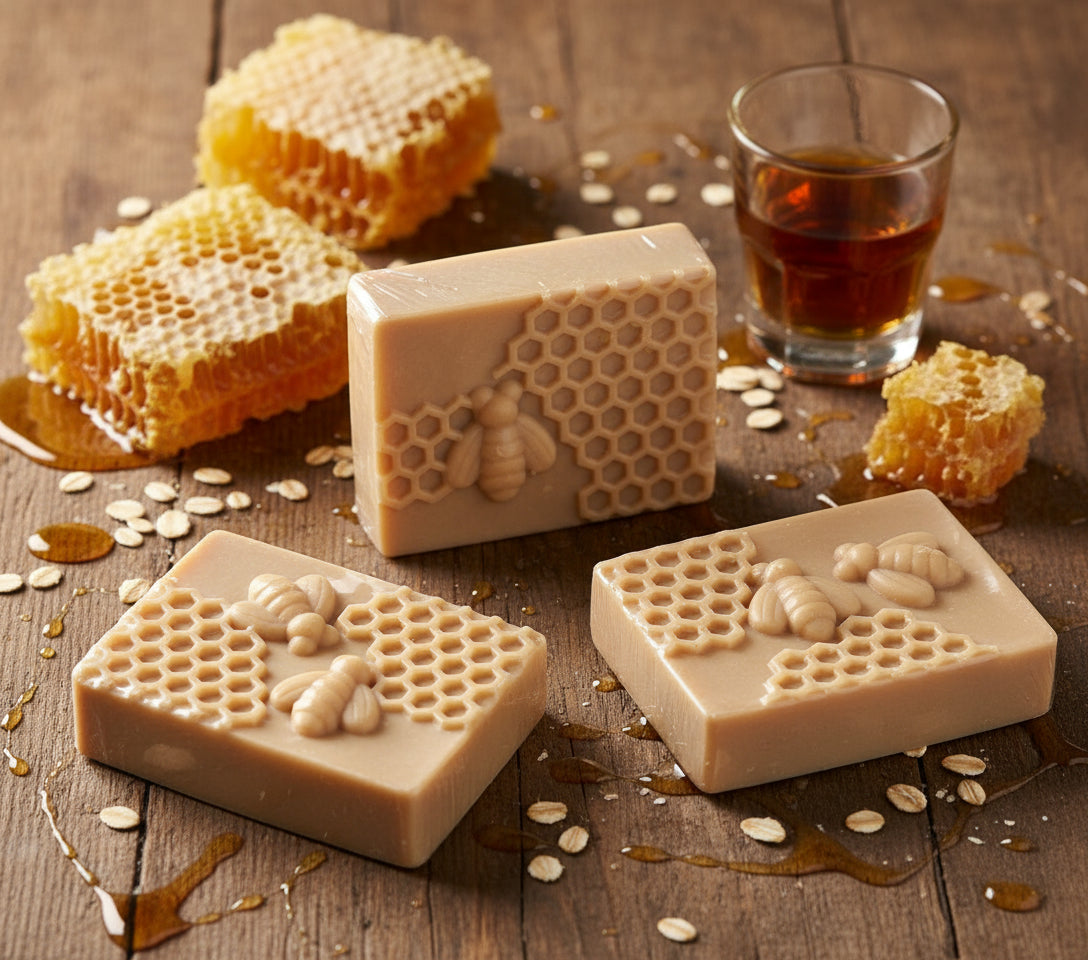 Honey and Oatmeal Soap: Honey Bourbon & Oats